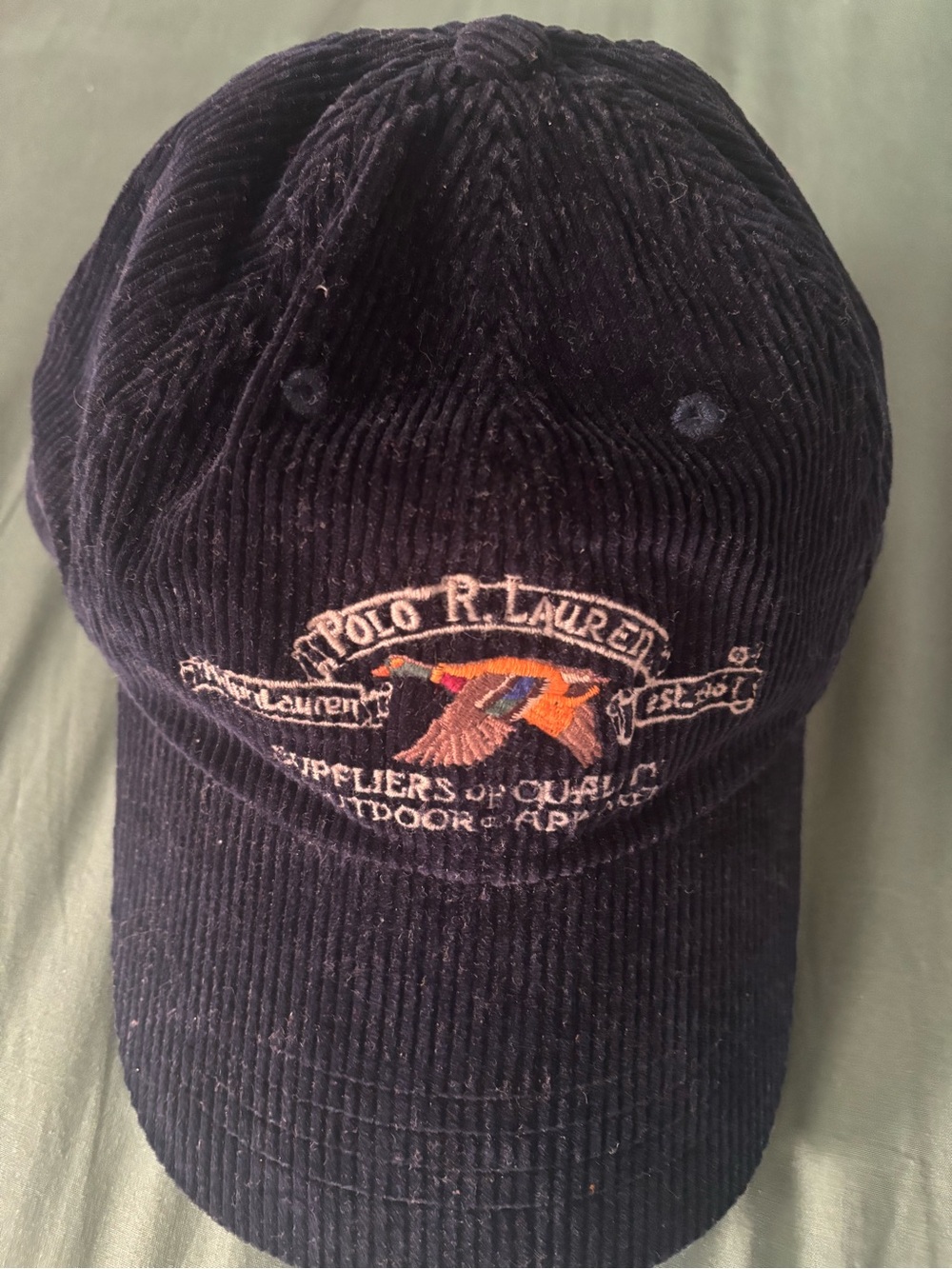 Polo by Ralph Lauren Corduroy hat in Navy - Picture 2 of 8